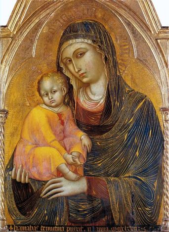 Madonna and Child 1367  by Barnaba da Modena 1328-1386 Stadel Museum Frankfurt